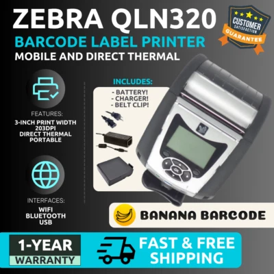 ✅Zebra QLn320 Wireless Thermal Label Printer WiFi/Bluetooth, 1-Year Warranty!🔥⭐ - Image 1 of 4