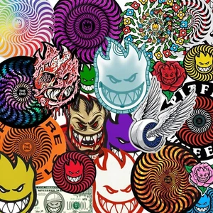 SPITFIRE WHEELS Skateboard Sticker - Assorted colour, logos - Big Head - Skate - Picture 1 of 40