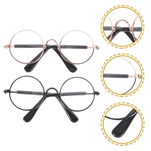 Mini gafas de imitación para muñeca 2 piezas accesorios para gafas muñeca compacta gafas pequeñas - Imagen 1 de 10