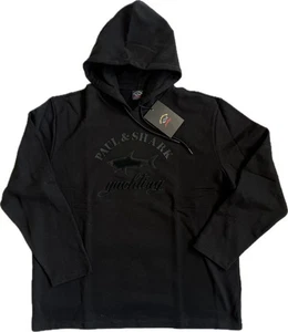 Paul&Shark P&S Sweatshirt Hoodie Kapuzenpullover Farbe 011 Schwarz XXL - Picture 1 of 2