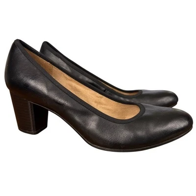 Naturalizer Naomi Womens Black Chunky Block High Heels Pumps Shoes sz 7.5 M - Image 1 of 4