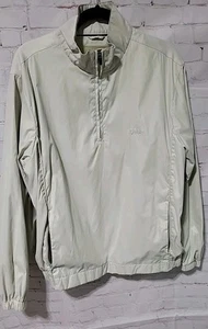 IZOD XFG Pullover Windbreaker Jacket Men's Size L Beige Long Sleeve 1/4 Zip Ex - Picture 1 of 12