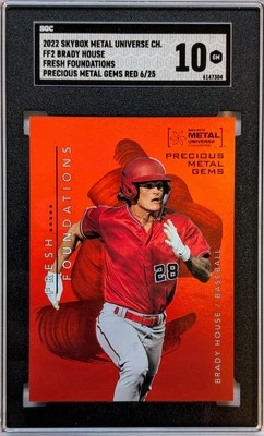 2022 Skybox Metal Universe Champions PMG Brady House Red Foil /25 #FF2 SGC 10 - Image 1 of 4