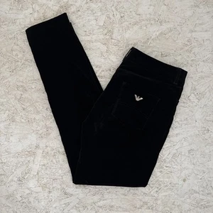 Pantalones de mezclilla de terciopelo para mujer Armani negros W30 L29 nuevos sin etiquetas nuevos - Imagen 1 de 10