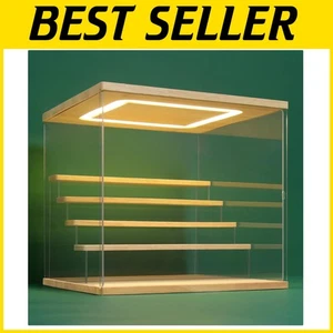 Transparent 5-Tier Acrylic Storage Box with LED for Dust Free Display - 12 Inch - Picture 1 of 9