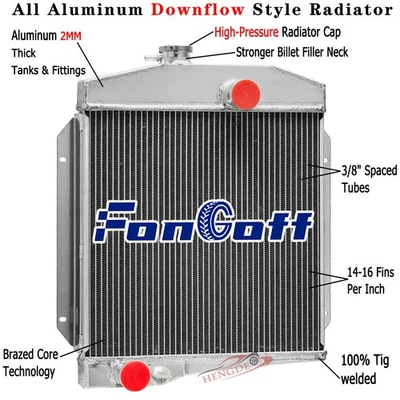 3-Row Radiator Fit 1961-1971 International Harvester Scout 2.5L 3.2L MT CC6167 - Image 1 of 4