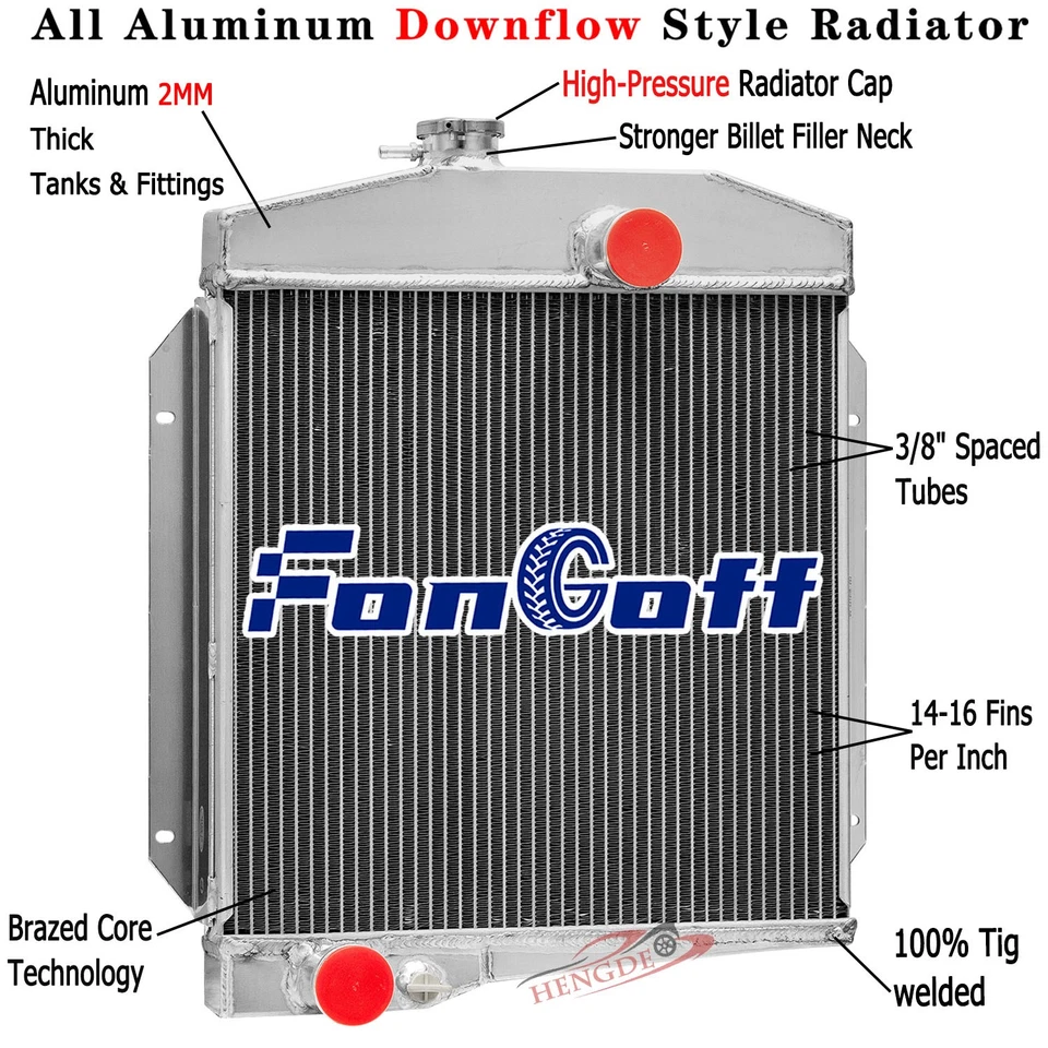 3 Row Radiator Fit 61-71 International Harvester Scout 2.5L 3.2L CC6167 MT - Image 1 of 4