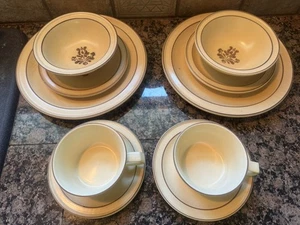 2 PFALTZGRAFF VILLAGE 5 Piece Set Dinner Plate, Cup/Saucer,Salad & Soup Bowl - Picture 1 of 5