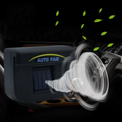 Multi-Function Car Air Vent Exhaust Fan Solar Powered Auto Ventilation Radiator - Image 1 of 4