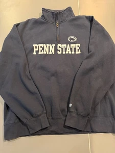 Penn State University Quarter Zip Sweatshirt Blau 84 2XL Navy Nittany Lion Logo - Bild 1 von 7