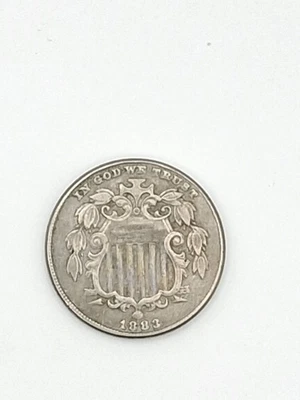 1883/2 OVERDATE MINT ERROR SHIELD NICKEL  FS-304 XF   5C  - Image 1 of 4