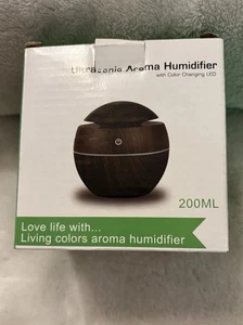 Wood Grain Ultrasonic Aroma Humidifier Portable Compact For Home Office Car - Picture 1 of 10
