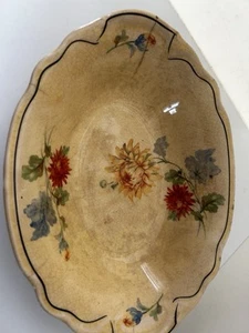 1940's Serving Bowl Georgelyn Sunset by Canonsburg Pottery Pa USA Chip Crazing - Picture 1 of 7