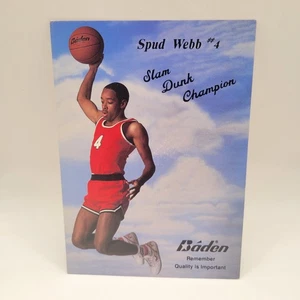 1986 Spud Webb Oversized Baden Promo Card Shoe Advertisement Pre Rookie 5x7in - Picture 1 of 2