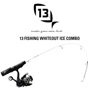13 FISHING WhiteOut Rod and Reel Fishing Ice Combo - Choose Length and Power