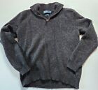 Polo Ralph Lauren Sweater Men's Sz S/M Gray Long Sleeve Quarter Zip Lambs Wool