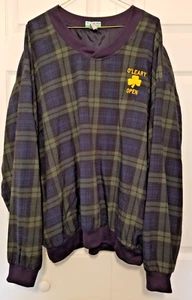 Winner Mate Golf Collection Pullover Windbreaker Men's XL Plaid Lined Pockets - Picture 1 of 4