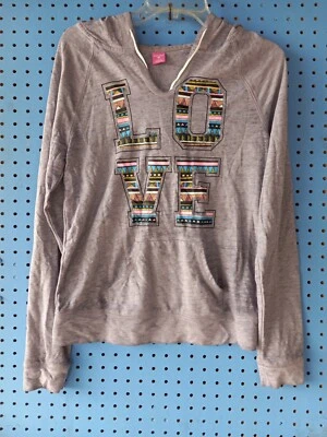 Hard Candy Juniors Talla Mediana (7/9)-Gris Cremallera Completa Sudadera con Capucha Cordón  Foto 1 de 4