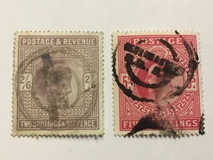 old stamps GREAT BRITAIN x 2 KEVII - Picture 1 of 2