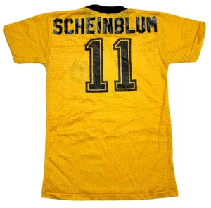 Vintage Soccer Boys Jersey Size L 1970's Orange Junior Soccer Club Scheinblum - Picture 1 of 6