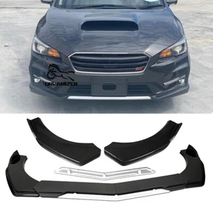 For Subaru Impreza WRX STI Carbon Front Bumper Lip Splitter Spoiler Body Kits - Picture 1 of 11