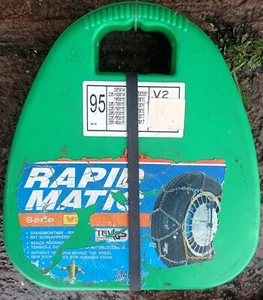 Two Snow Chains Maggi Rapid Matic V2 95 14" TO 17" TYRE SIZE NEW USED - Picture 1 of 4