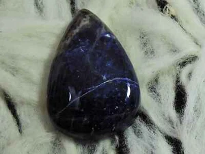 50Cts. Natural Sodalite Pear Crystal Mineral Cabochoh Loose Gemstone 24X37MM p92 - Imagen 1 de 9