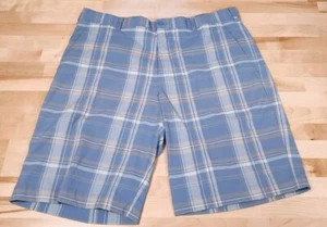 Nike Dri Fit Golf Mens Size 35 Shorts Blue Plaid - Picture 1 of 5