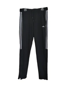 Adidas Active Wear Pants Girls Youth Medium (12-14) Black Tapered Ankle Zip - Picture 1 of 8