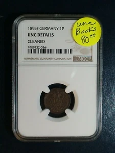 1895 F Germany One Pfennig NGC UNCIRCULATED 1P COIN PRICED TO SELL! - Picture 1 of 4