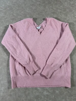 Nordstrom женщин v-образным вырезом длинным рукавом пуловер вязаный пояс шерсти розовый свитер S - Изображение 1 из 4