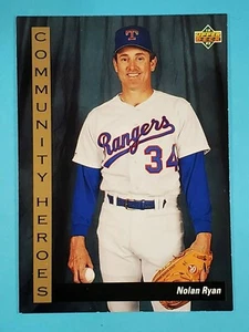 1993 Upper Deck "Community Heroes" Nolan Ryan Texas Rangers #37 ⚾ - Picture 1 of 2