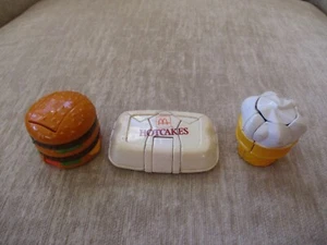 Lot 3 Vintage Mcdonald's Transforming Food 1988-1990 Hot Cakes, Big Mac, Cone - Picture 1 of 15