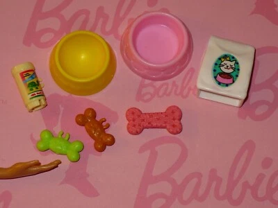 Mattel Barbie Doll ~ DREAM HOUSE ~ PET ACCESSORIES FOOD LOT ~ 7pc LOT ~ Bowls - Image 1 of 4
