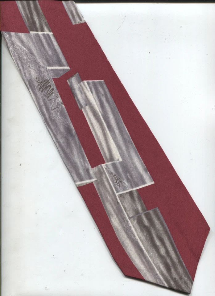 NUEVA CORBATA CLÁSICA ADOLFO 100% SEDA CUELLO GEOMÉTRICA REGALO NAVIDEÑO Foto 1 de 1