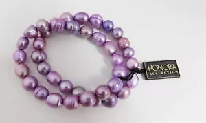New Honora Lavender Purple Pearl 2 Bracelets - Picture 1 of 1