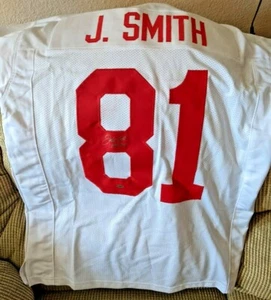 Jackie Smith HOF 94 Signed Autographed Custom St Louis Cardinals Jersey Leaf COA - Picture 1 of 8