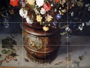 Bouquet of flowers Tile Mural Kitchen Bathroom Wall Backsplash Art 24x18 - Picture 1 of 1
