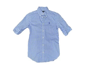 Ralph Lauren Shirt Boys Large Multicolor Plaid Short Sleeve Button Up Youth XS - Picture 1 of 9