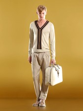 Neu Authentisch Gucci über Hose W / Logo , Khaki, Eu 50/US 34, 286255