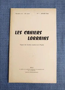 Les cahiers lorrains - N°1 1968 - Imagen 1 de 3