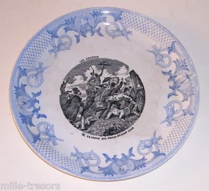ASSIETTE Faïencerie de PEXONNE - Série LES COURSES La Course aux pièces de cent - Picture 1 of 1