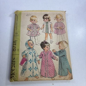 1967 Vintage MCCALL'S Printed Pattern 8718 Toddler's Wardrobe Size 1 Cut - Picture 1 of 4