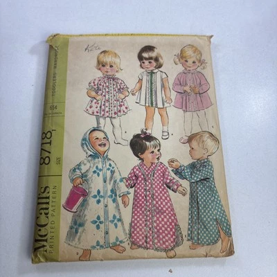 1967 Vintage MCCALL'S Printed Pattern 8718 Toddler's Wardrobe Size 1 Cut - Image 1 of 4