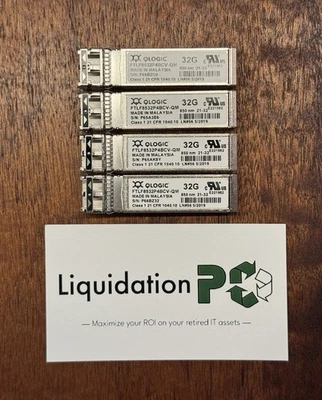 ✅X4 Qlogic FTLF8532P4BCV-QM SFP28 SR 32G Fiber Channel 850nm Transceiver Modules - Image 1 of 2