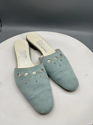 Salvatore Ferragamo Shoes Womens Size 10 B Pony Hair Mule Slides Calf - Image 1 of 4
