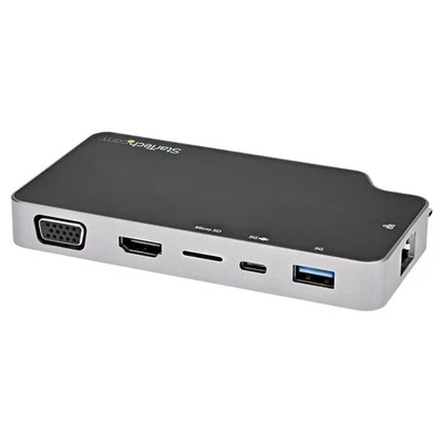 Startech.Com HUB 7 in 1 Mini Dock da Viaggio Black e Gray CDP2HVGUASPD - Immagine 1 di 4
