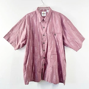Camisa McNeel Palmer Púrpura Caballito de Mar Abotonada Talla XL Informal Playa Tropical - Imagen 1 de 7
