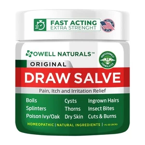 Ungüento de dibujo Owell Naturals 1 oz, cabello encarnado, hervir, férula - Imagen 1 de 7