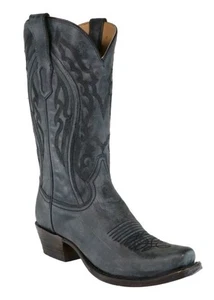 Botas Corral Hombre 10.5 D Puntera Cuadrada Azul Jean Carbón Estrechas Bordadas A3450 - Imagen 1 de 21